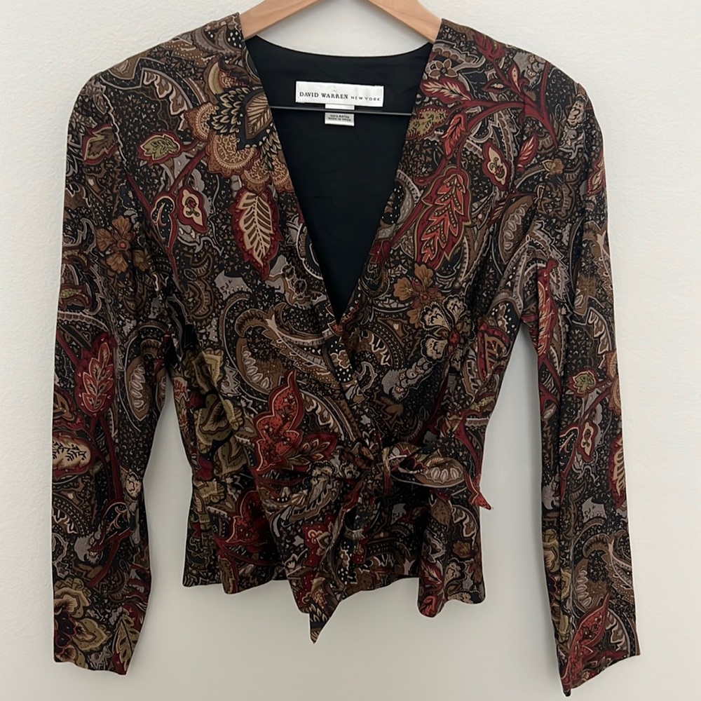 Vintage David Warren Floral Long Sleeve Top